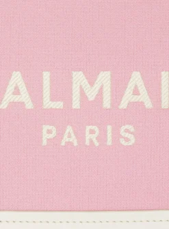 B-Army Small Canvas And Leather Tote Bag-Balmain Cheap