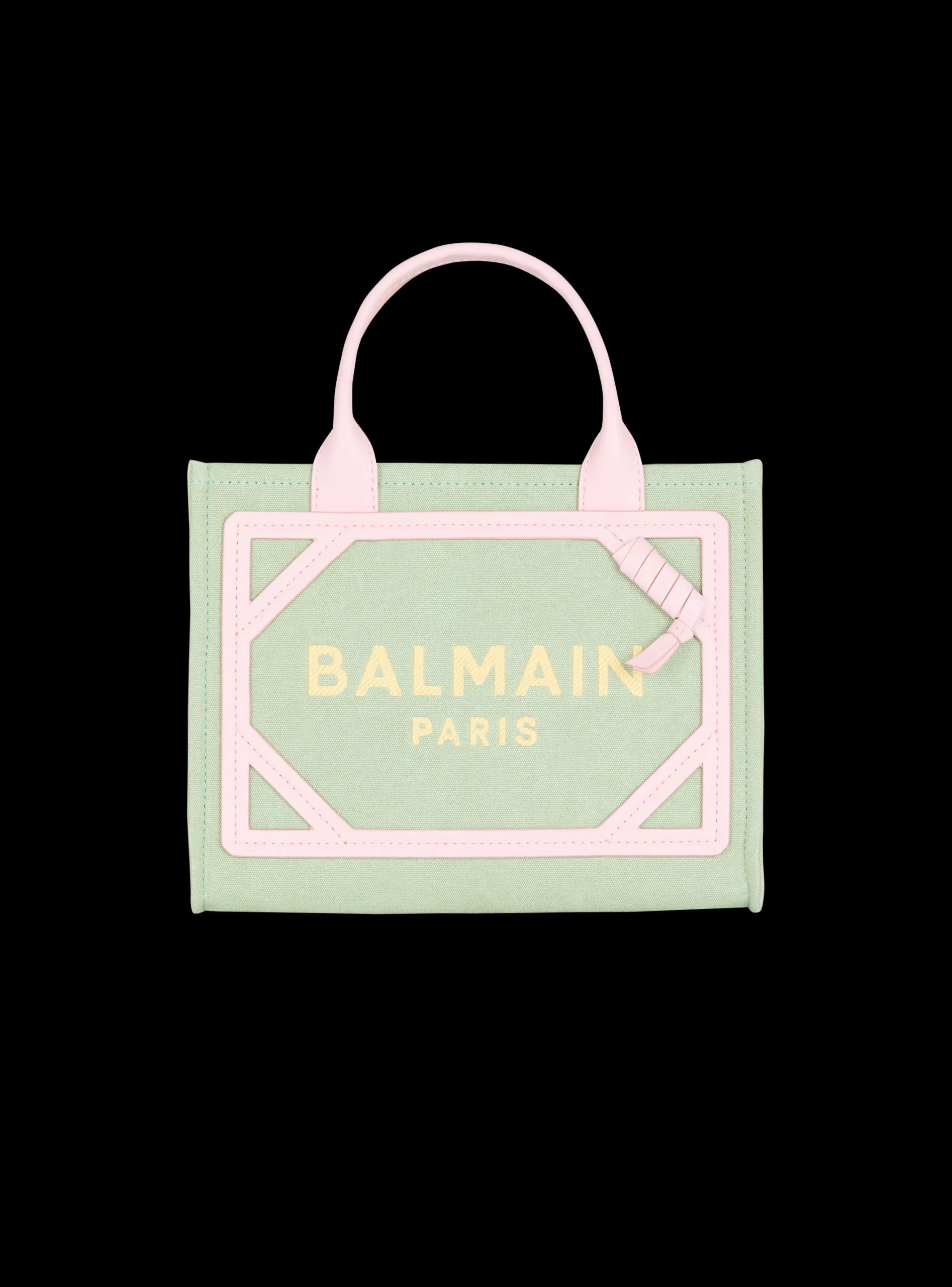 B-Army Small Canvas And Leather Tote Bag-Balmain Outlet