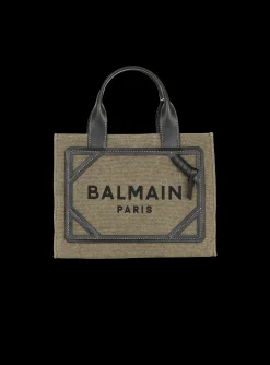 B-Army Small Canvas Shopping Bag With Leather Inserts-Balmain Flash Sale
