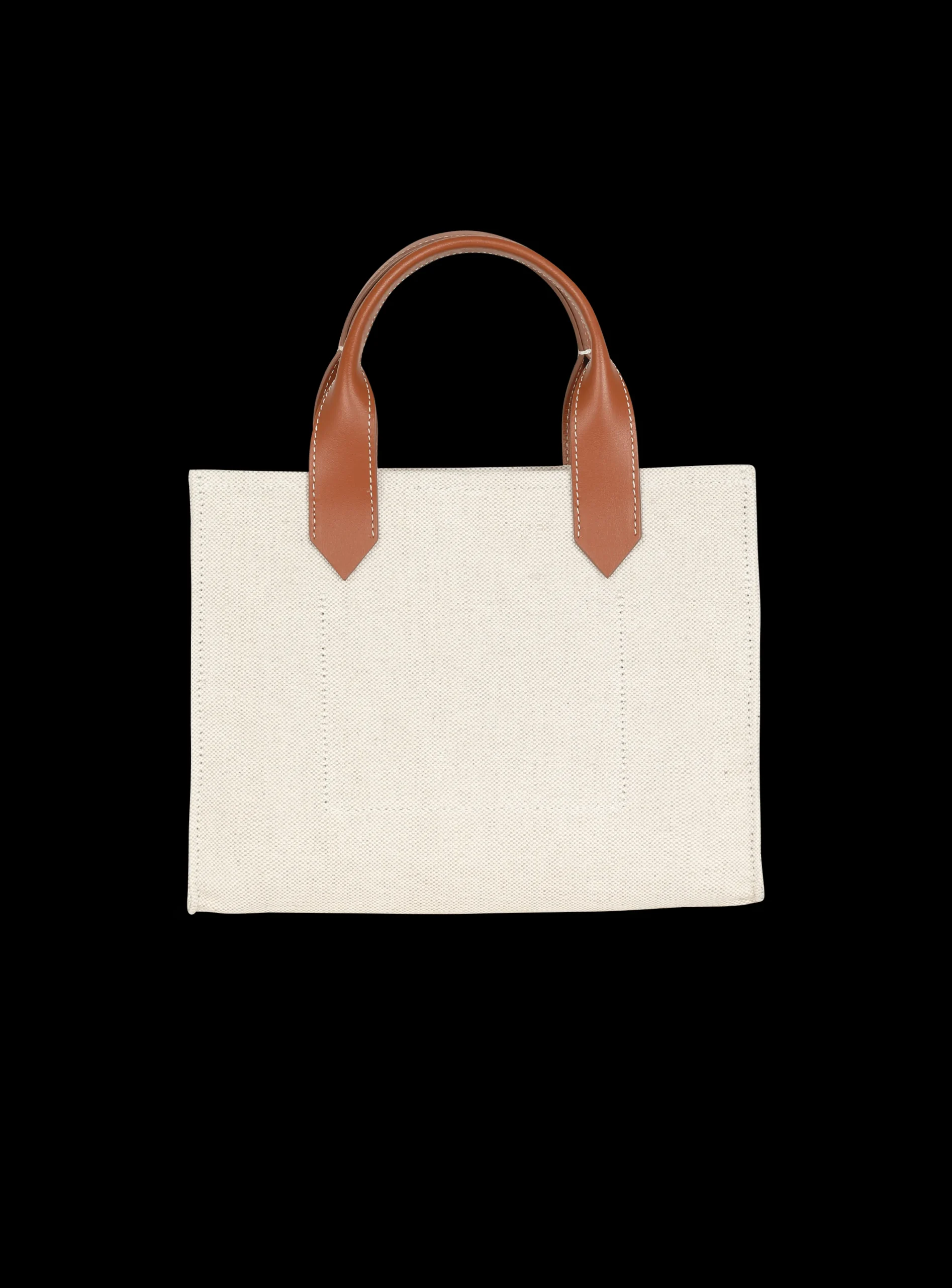 B-Army Small Canvas Shopping Bag With Leather Inserts-Balmain Outlet