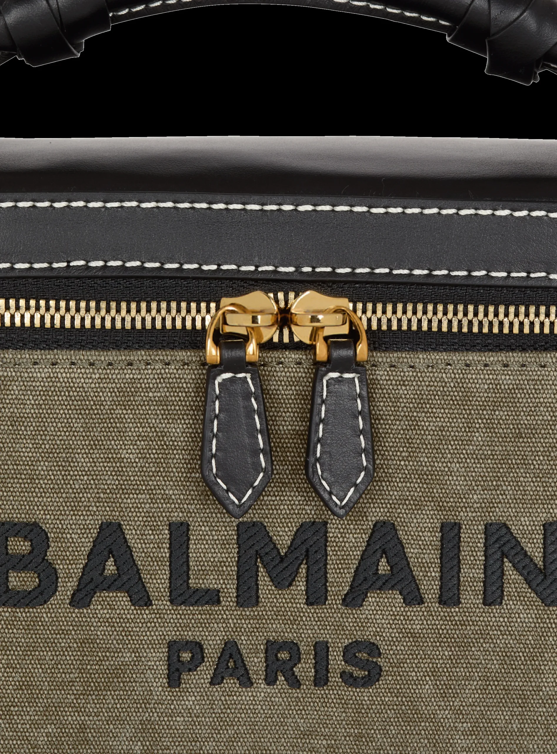 B-Army Vanity Case In Canvas And Leather-Balmain Outlet