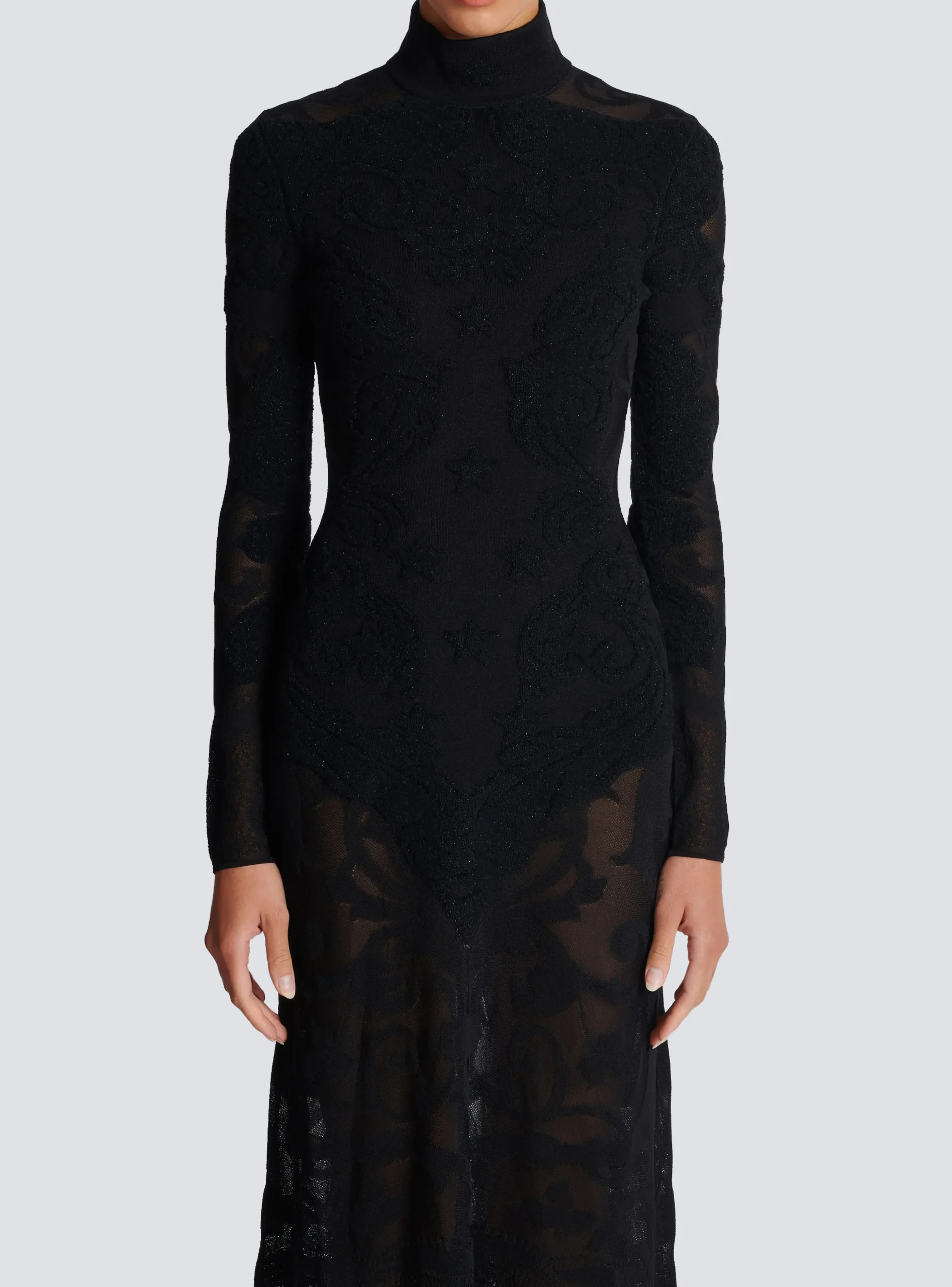 Baroque Fine Knit Dress-Balmain Best