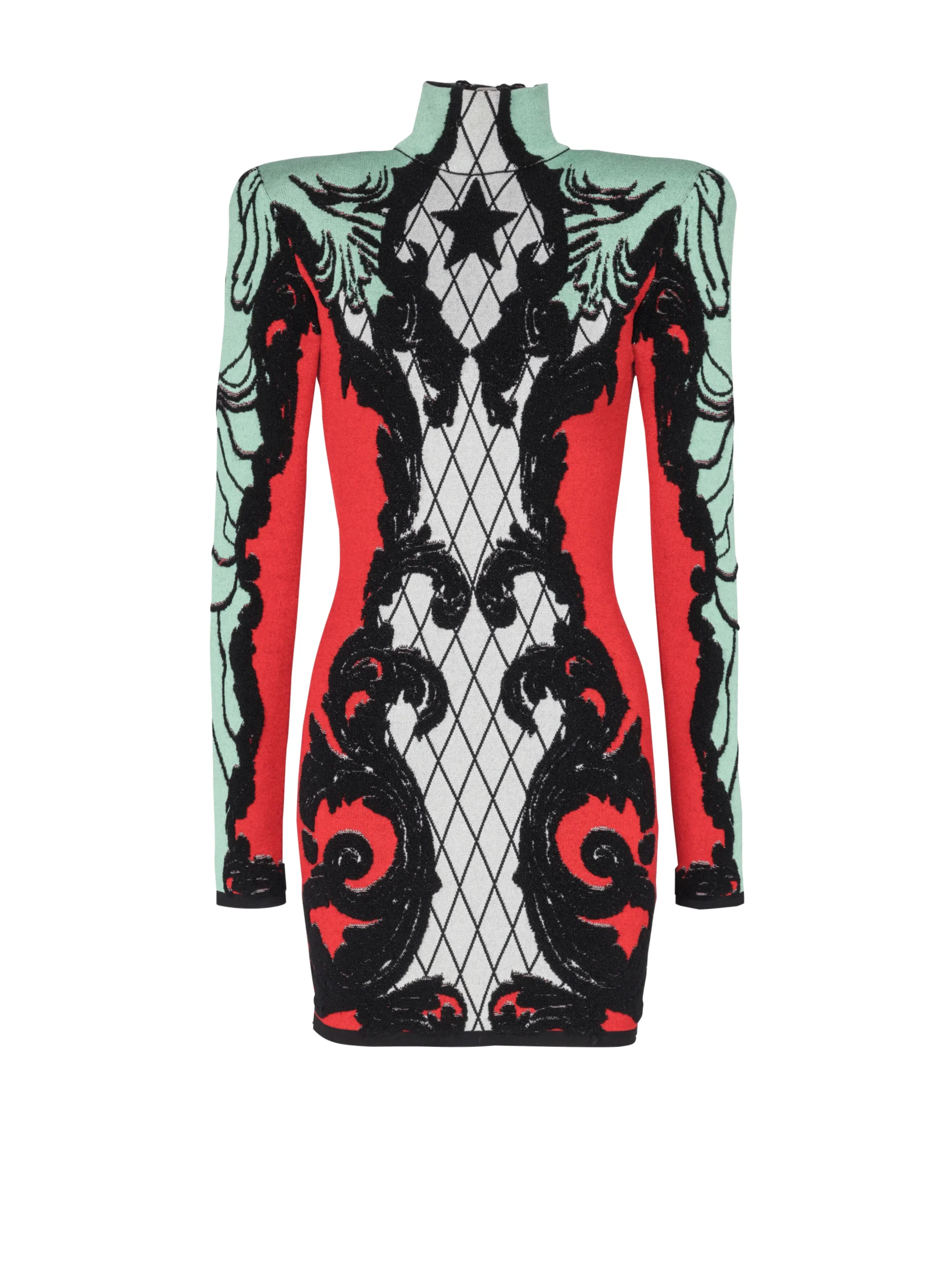 Baroque Jacquard Dress-Balmain Cheap
