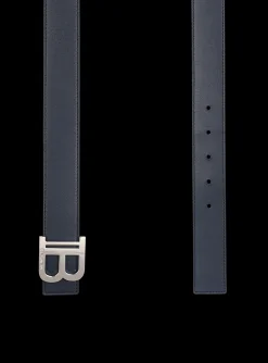 B-Belt In Leather-Balmain Fashion