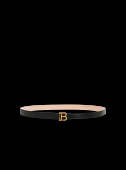 B-Belt In Leather-Balmain Fashion