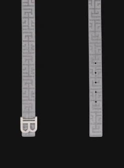 B-Belt In Perforated Monogrammed Leather-Balmain Sale