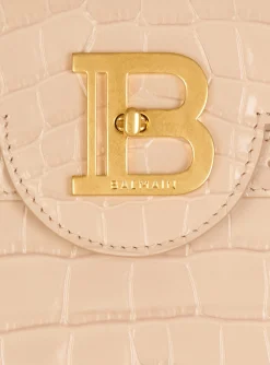 B-Buzz 23 Bag In Crocodile-embossed Calfskin-Balmain Cheap