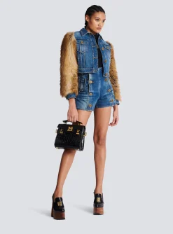 B-Buzz 23 Bag In Crocodile-print Leather-Balmain Outlet