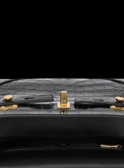 B-Buzz 23 Bag In Crocodile-print Leather-Balmain Outlet