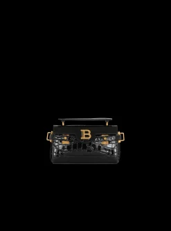 B-Buzz 19 Bag In Crocodile-print Leather-Balmain Sale