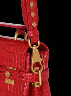 B-Buzz 23 Bag In Crocodile-print Leather-Balmain Best Sale