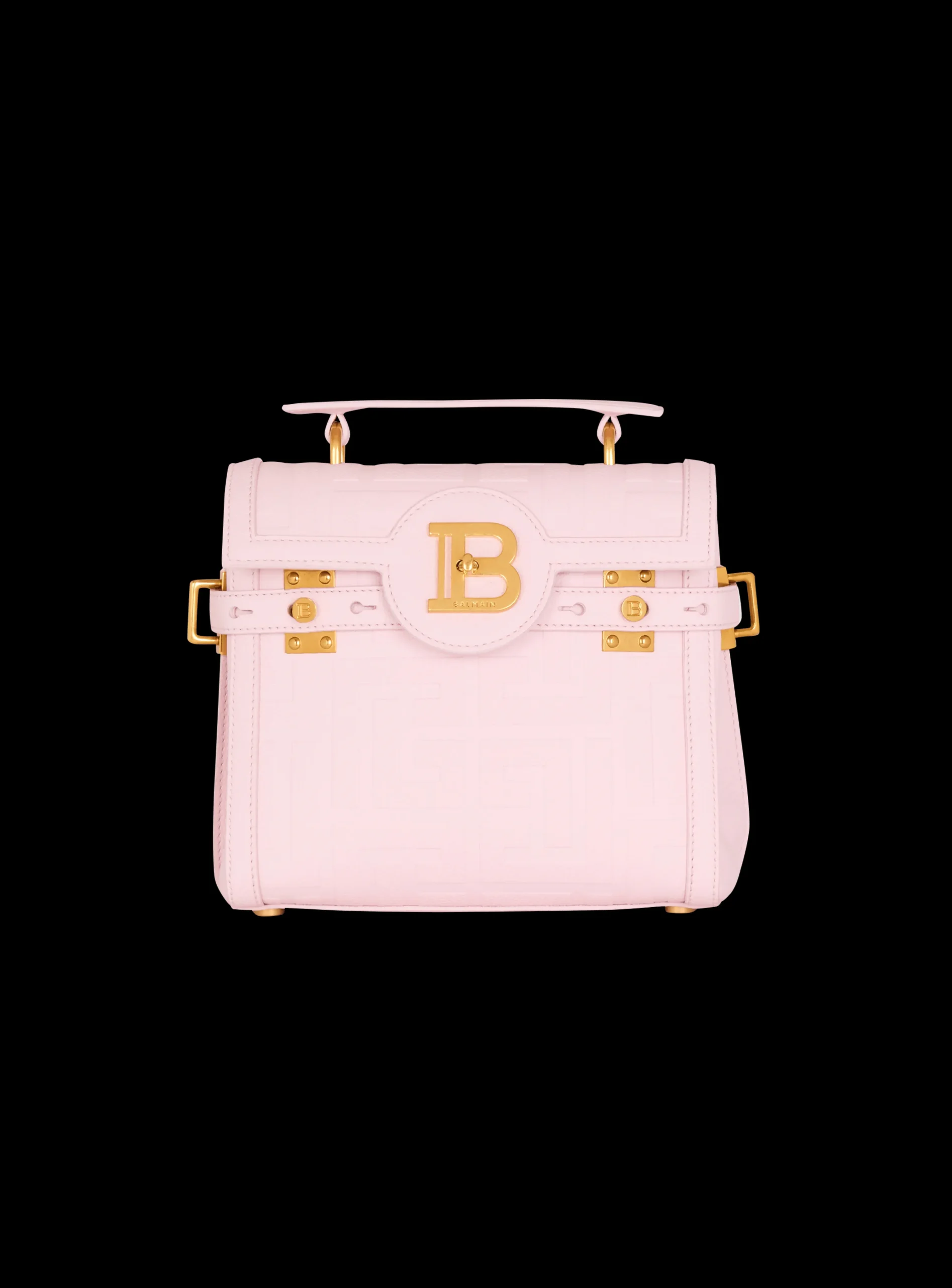 B-Buzz 23 Bag In Grained PB Labyrinth Leather-Balmain Discount