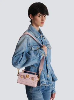 B-Buzz 19 Bag In Grained PB Labyrinth Leather-Balmain Online