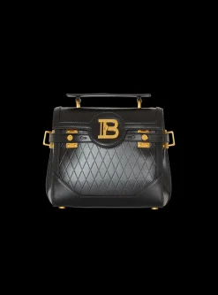 B-Buzz 23 Bag In Grid-embossed Calfskin-Balmain New