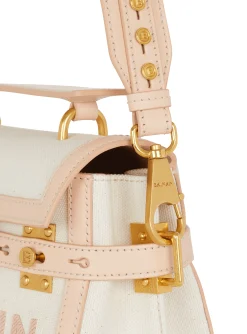 B-Buzz 23 Canvas And Leather Bag-Balmain Flash Sale