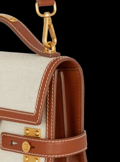 B-Buzz 24 Canvas And Leather Bag-Balmain Online