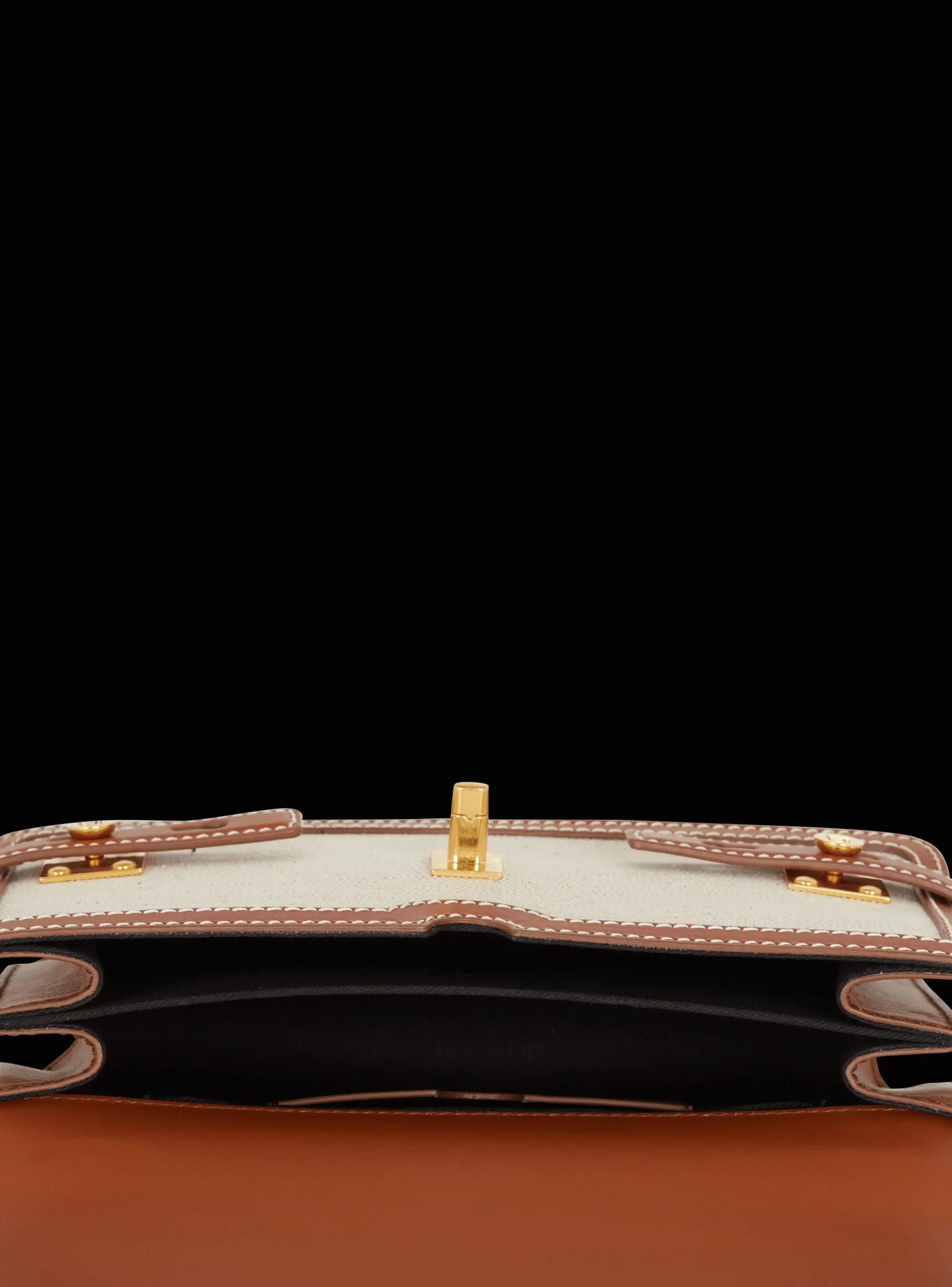 B-Buzz 24 Canvas And Leather Bag-Balmain Online