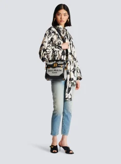 B-Buzz 23 Canvas And Leather Bag-Balmain Fashion