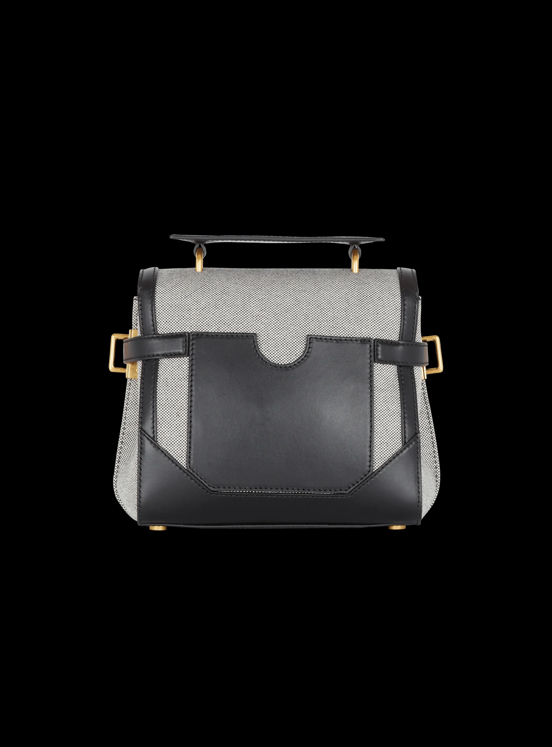 B-Buzz 23 Canvas And Leather Bag-Balmain Fashion