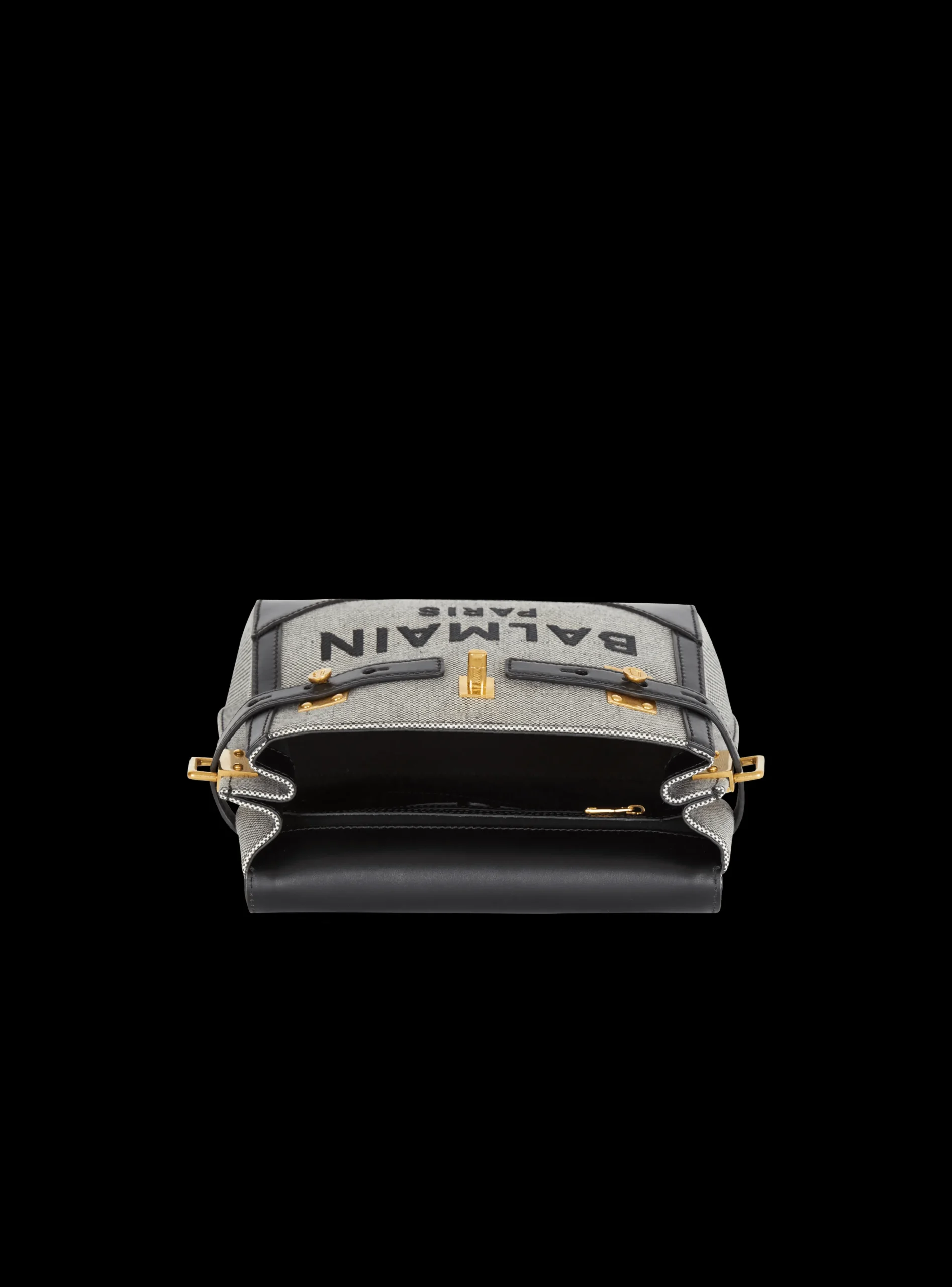 B-Buzz 23 Canvas And Leather Bag-Balmain Fashion