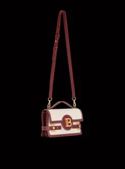 B-Buzz 24 Canvas And Leather Bag-Balmain Discount