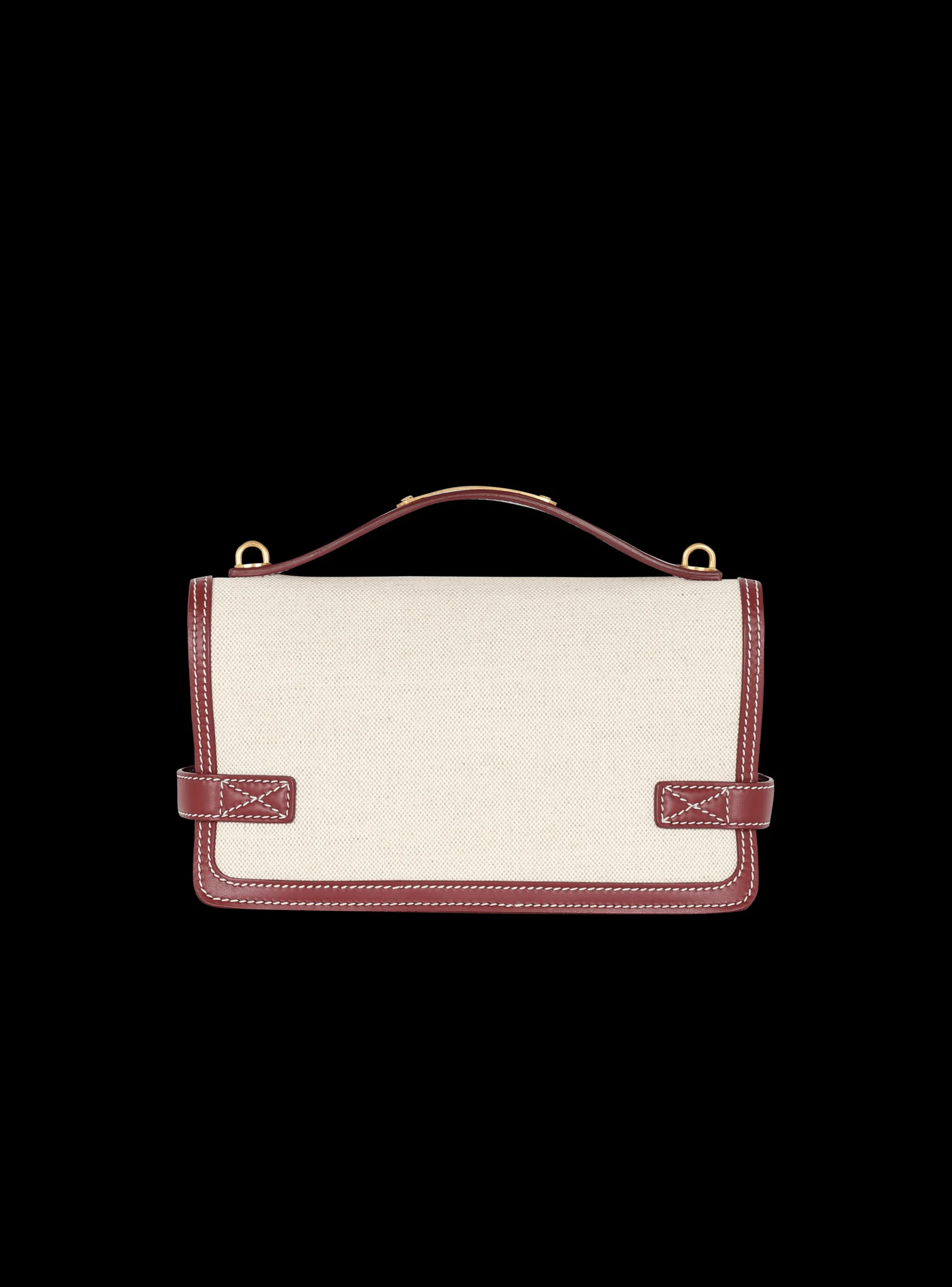 B-Buzz 24 Canvas And Leather Bag-Balmain Discount