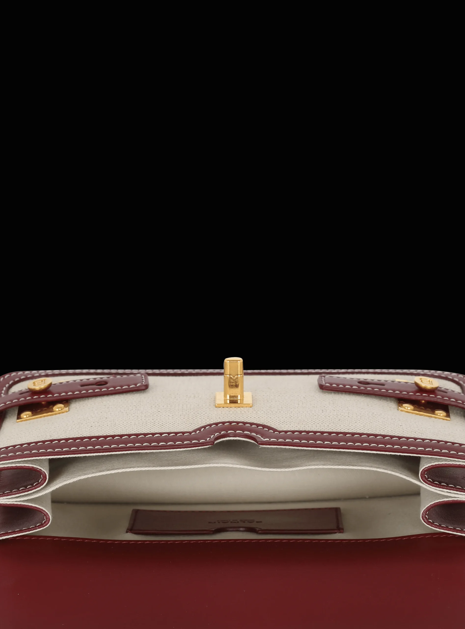 B-Buzz 24 Canvas And Leather Bag-Balmain Discount