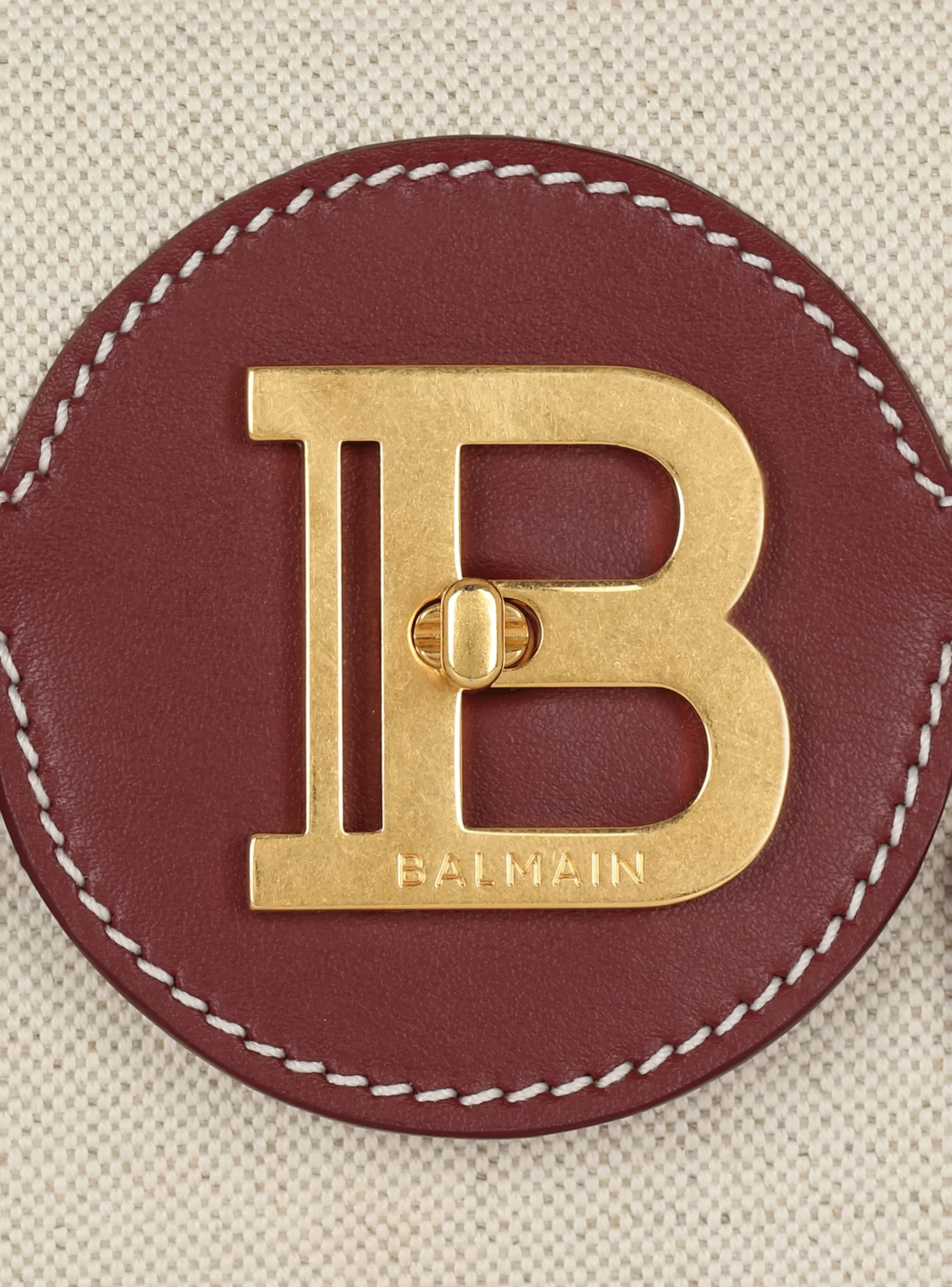 B-Buzz 24 Canvas And Leather Bag-Balmain Discount