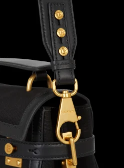 B-Buzz 23 Canvas And Leather Bag-Balmain Hot