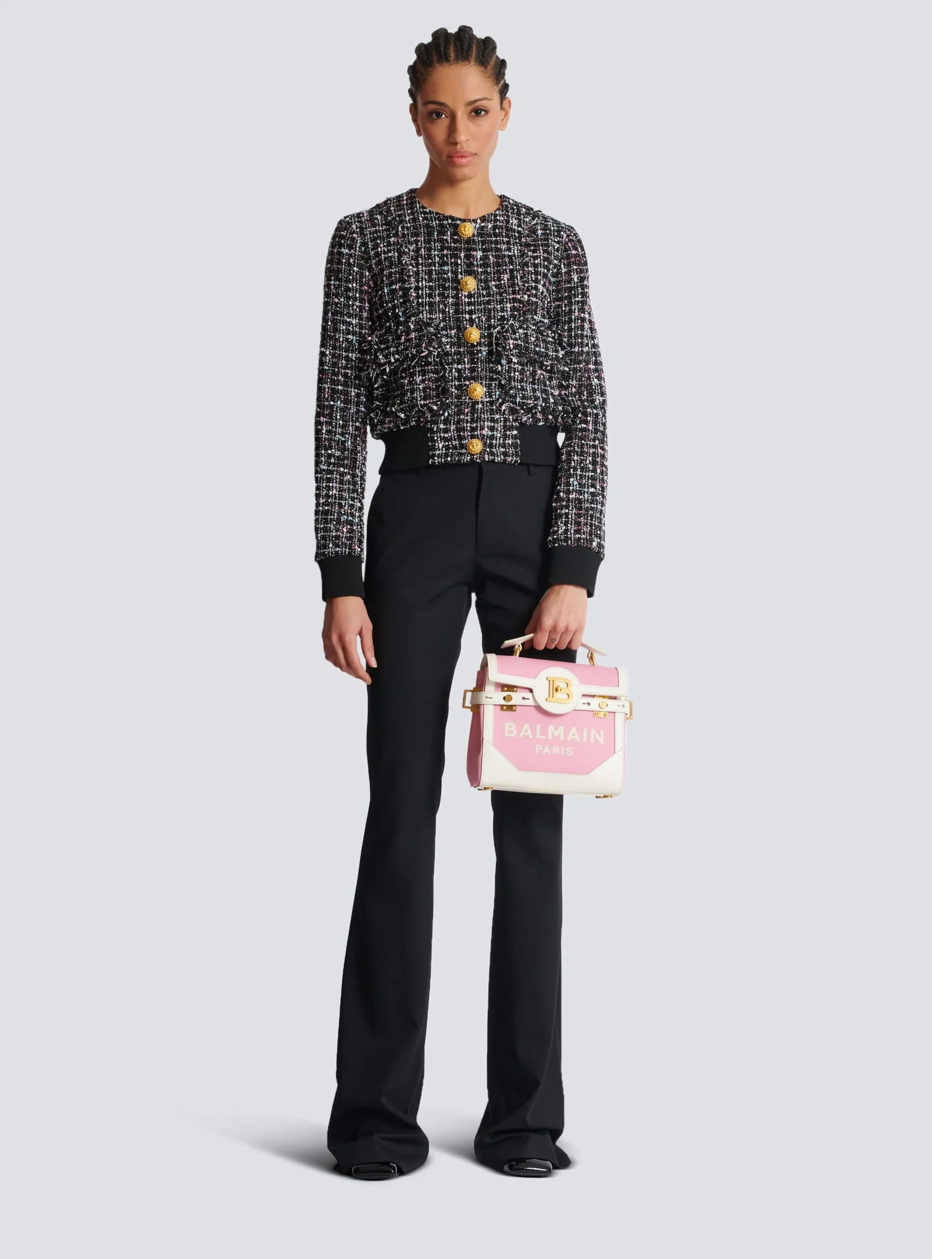 B-Buzz 23 Canvas And Leather Bag-Balmain Flash Sale