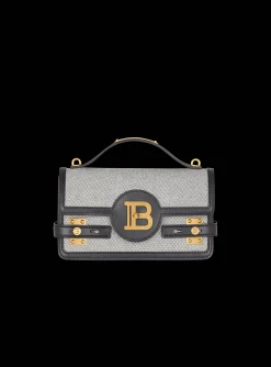 B-Buzz 24 Canvas And Leather Bag-Balmain New