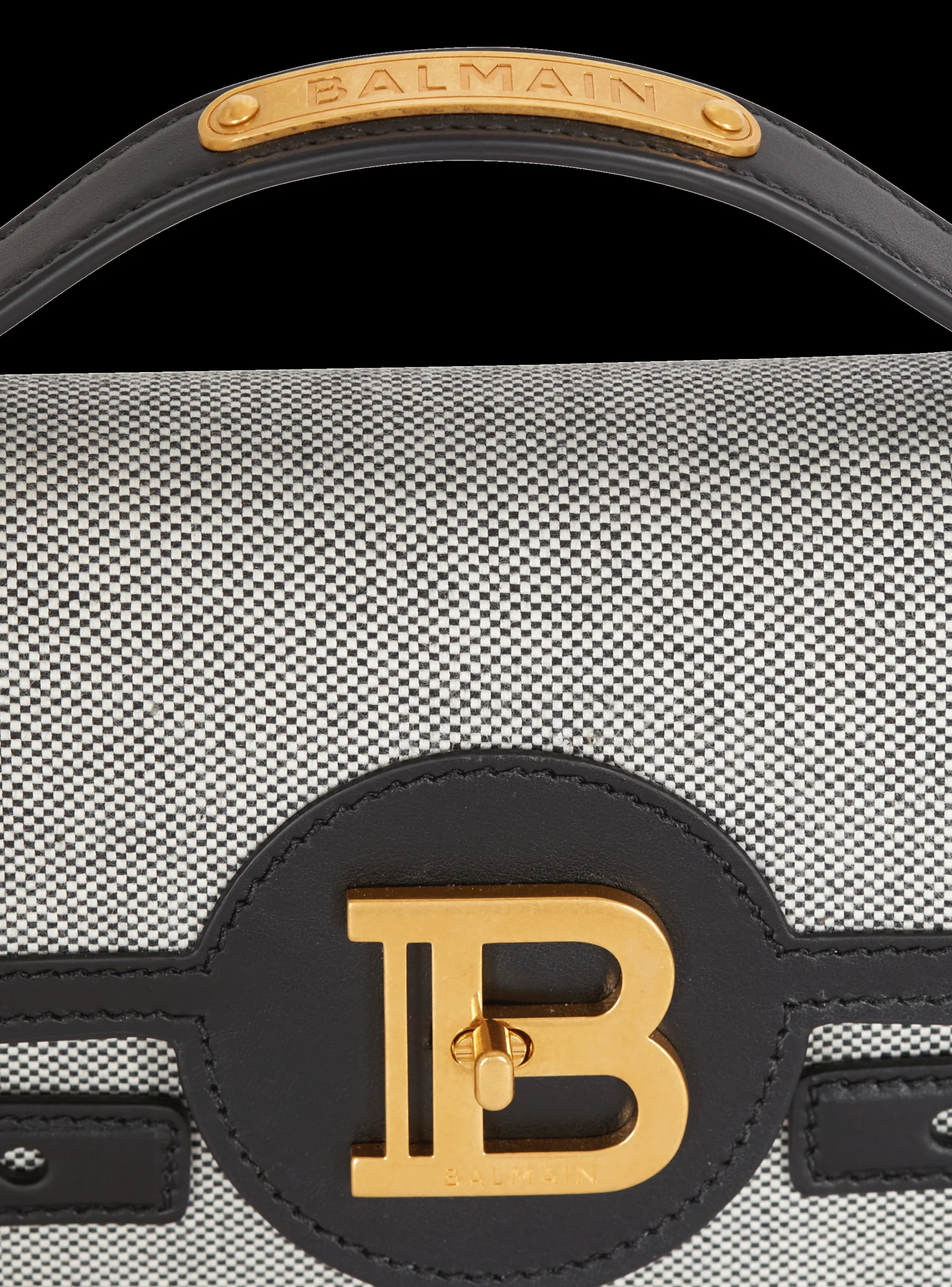 B-Buzz 24 Canvas And Leather Bag-Balmain New