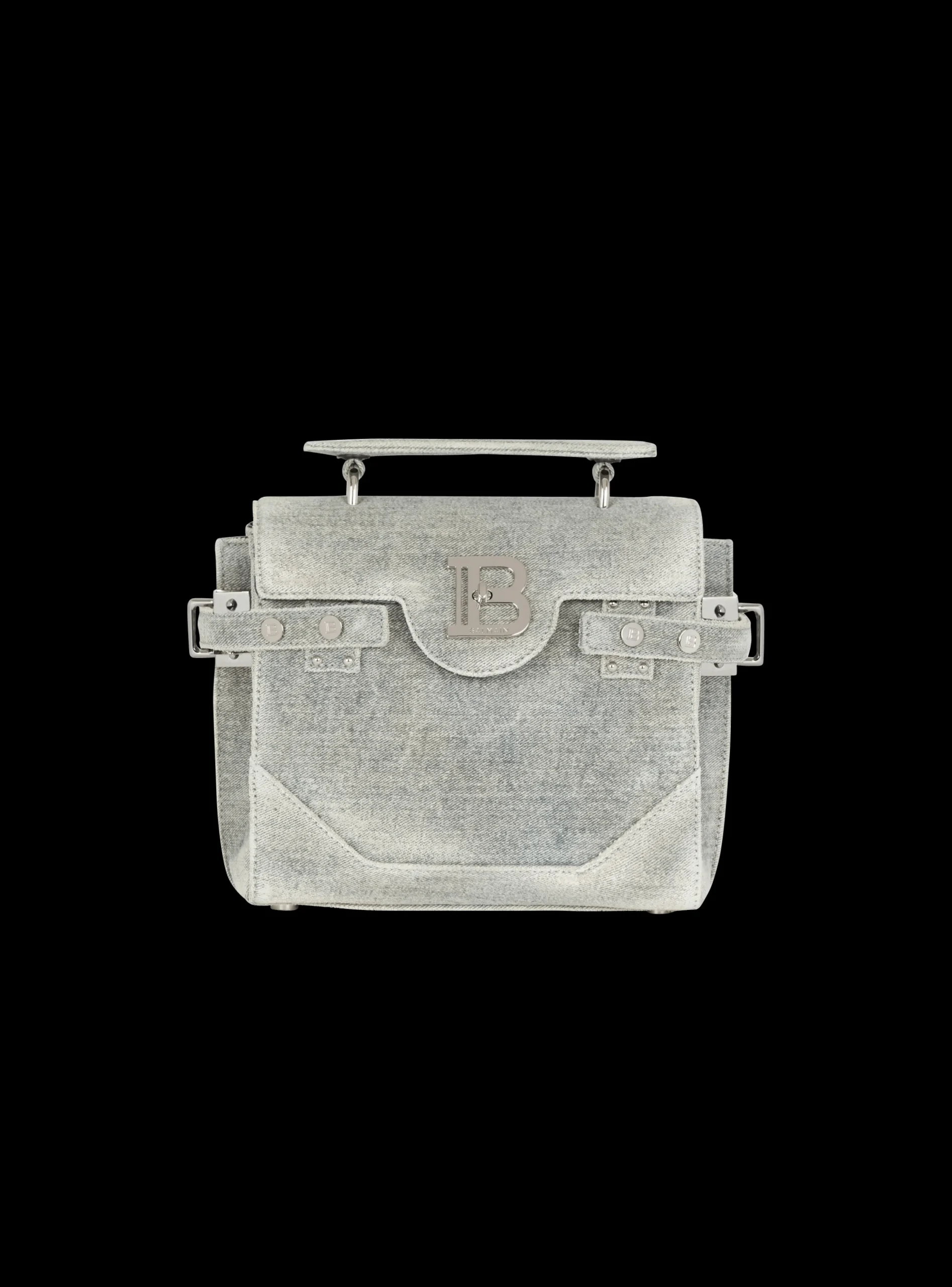 B-Buzz 23 Faded denim Bag-Balmain Sale