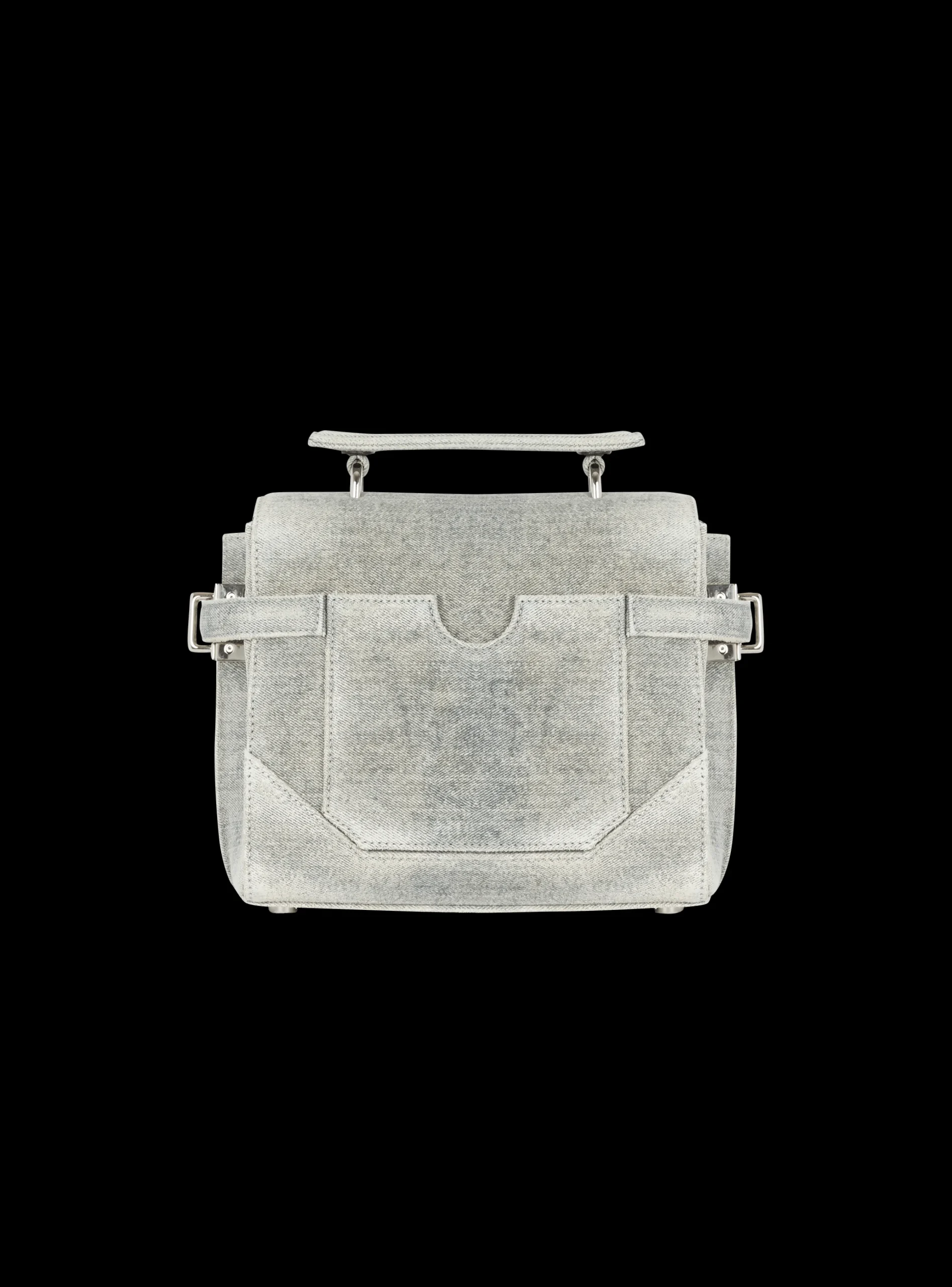B-Buzz 23 Faded denim Bag-Balmain Sale