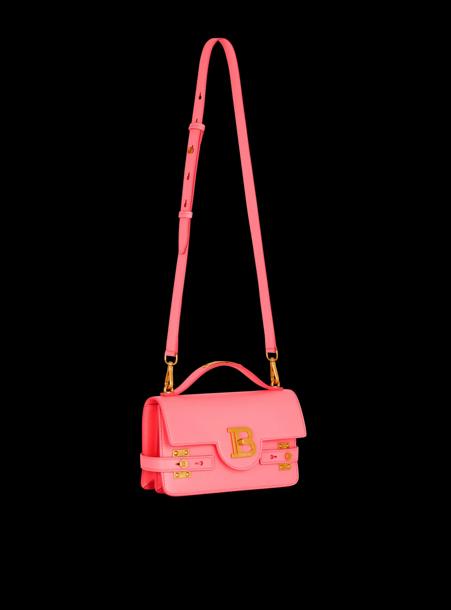B-Buzz 24 Grained Leather Bag-Balmain New