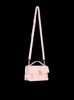 B-Buzz 24 Grained Monogram Leather Shoulder Bag-Balmain Shop
