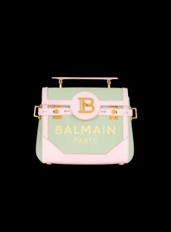 B-Buzz 23 Leather And Canvas Bag-Balmain Hot