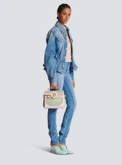 B-Buzz 23 Leather And Canvas Bag-Balmain Hot
