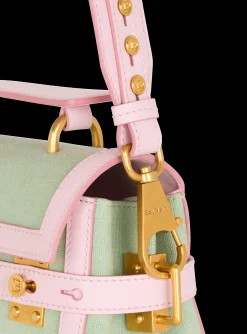 B-Buzz 23 Leather And Canvas Bag-Balmain Hot