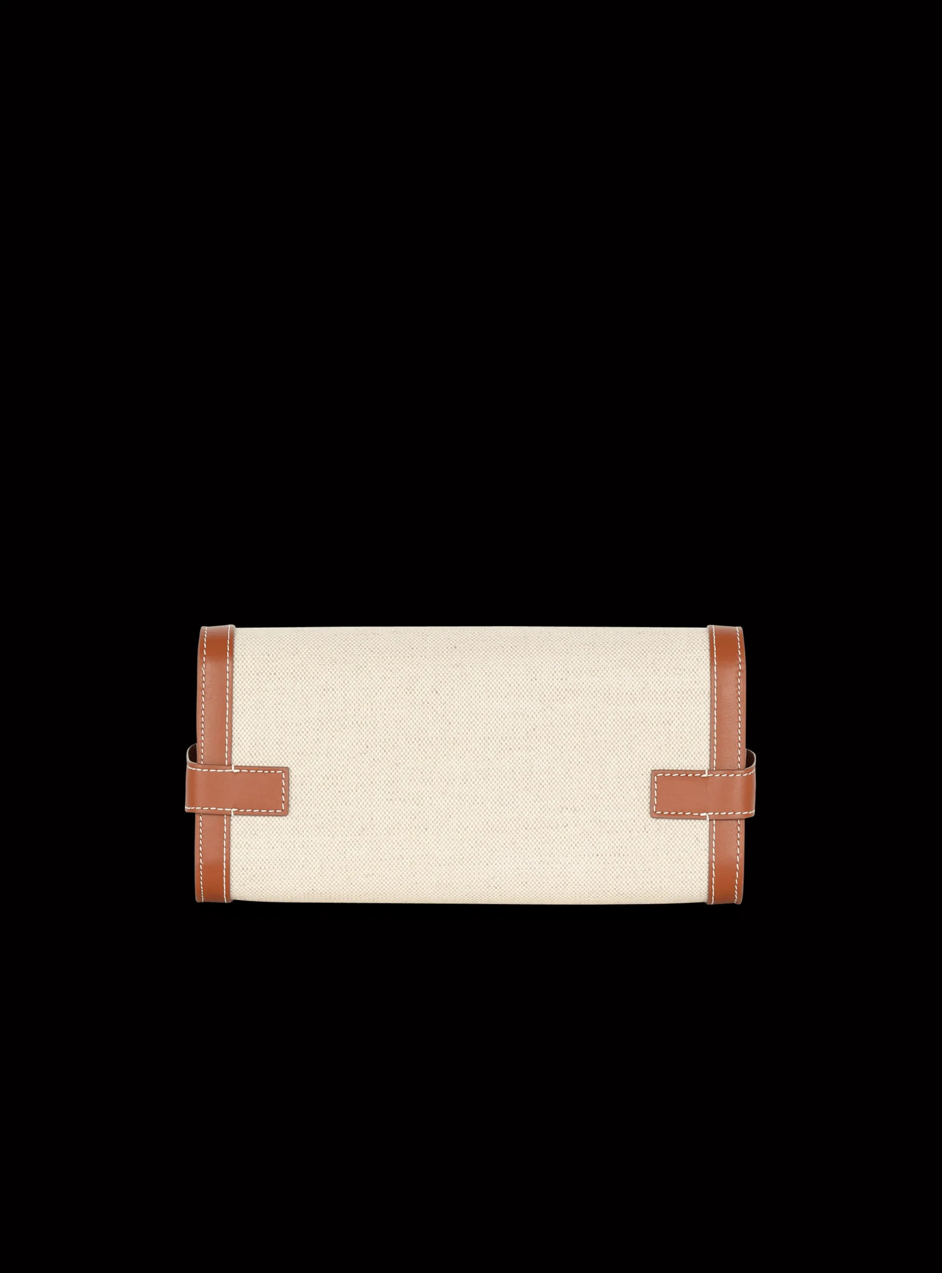 B-Buzz 23 Leather And Canvas Clutch Bag-Balmain New