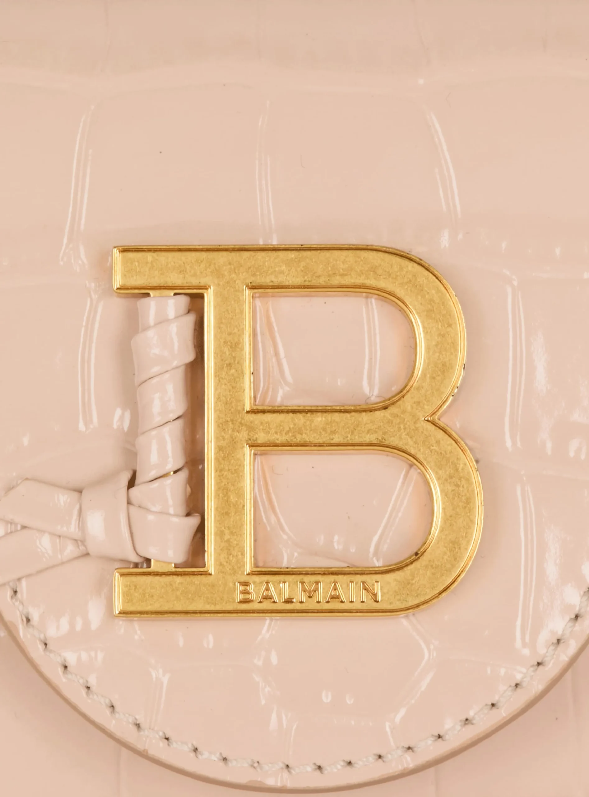 B-Buzz 17 Mini Bag In Crocodile-embossed Calfskin-Balmain Cheap