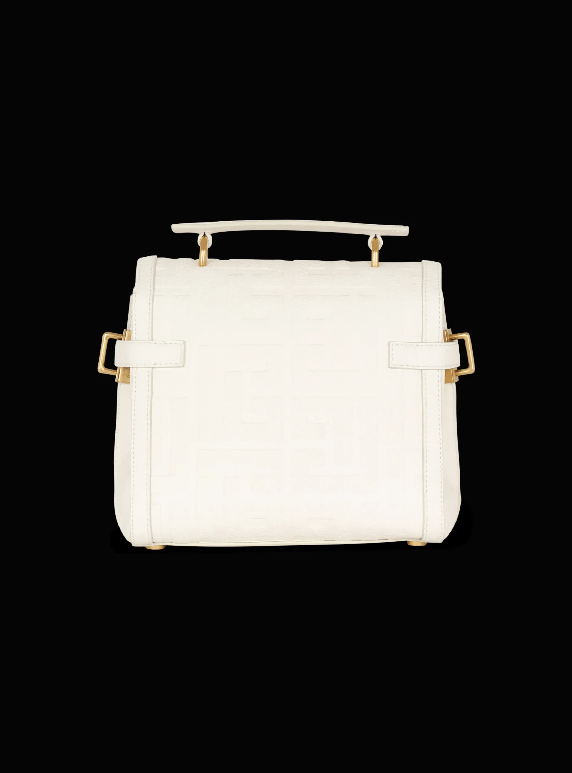 B-Buzz 23 Monogram Grained Leather Bag-Balmain Discount