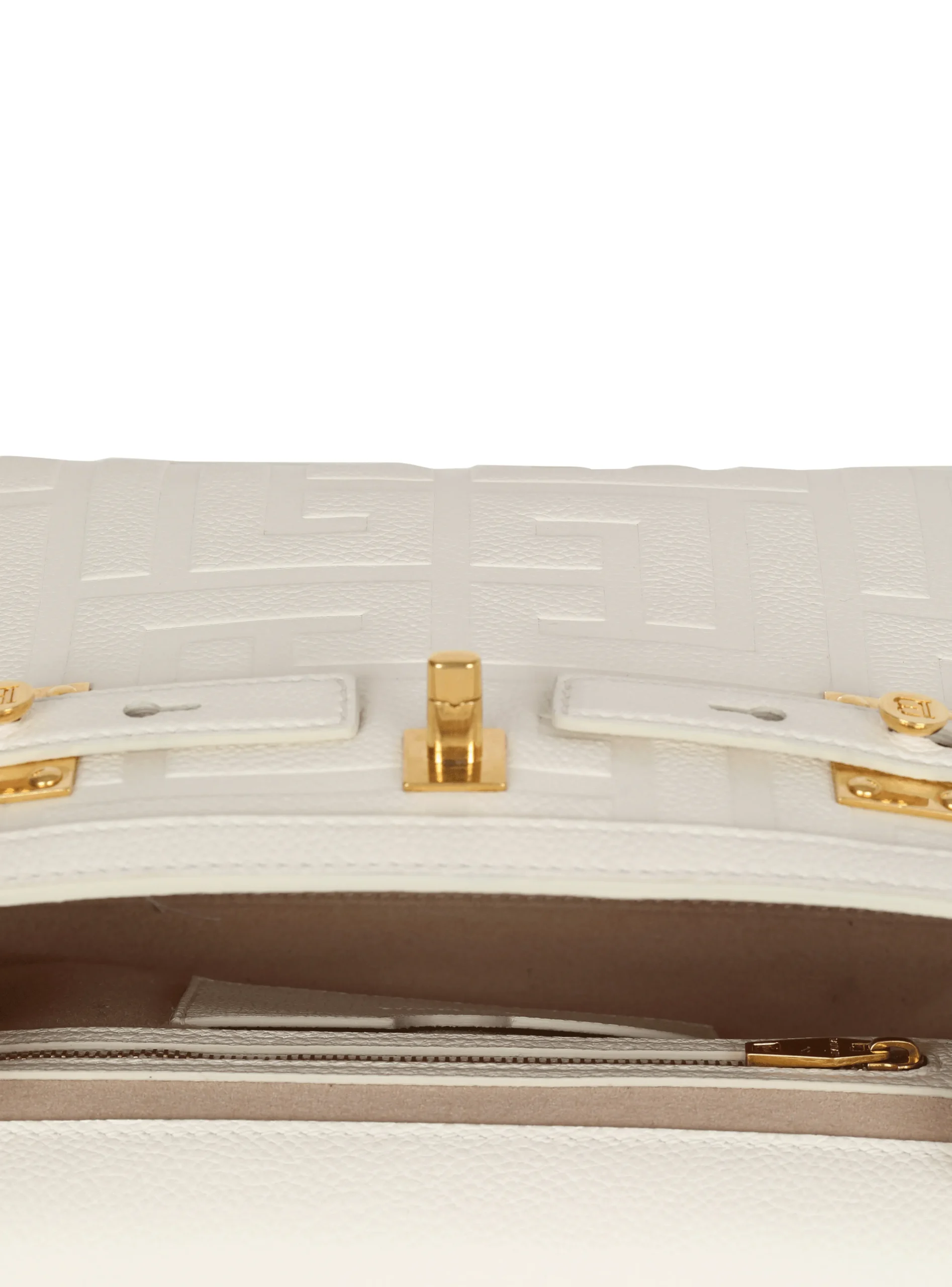 B-Buzz 23 Monogram Grained Leather Bag-Balmain Discount