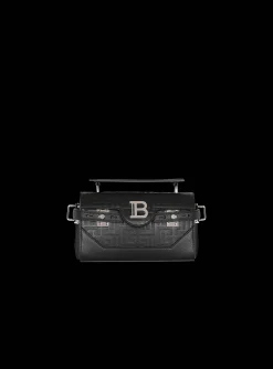 B-Buzz 19 Monogrammed Canvas And Leather Bag-Balmain Discount