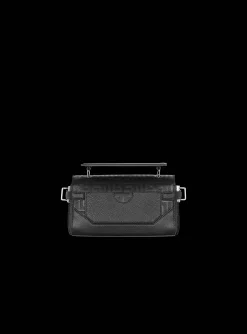 B-Buzz 19 Monogrammed Canvas And Leather Bag-Balmain Discount