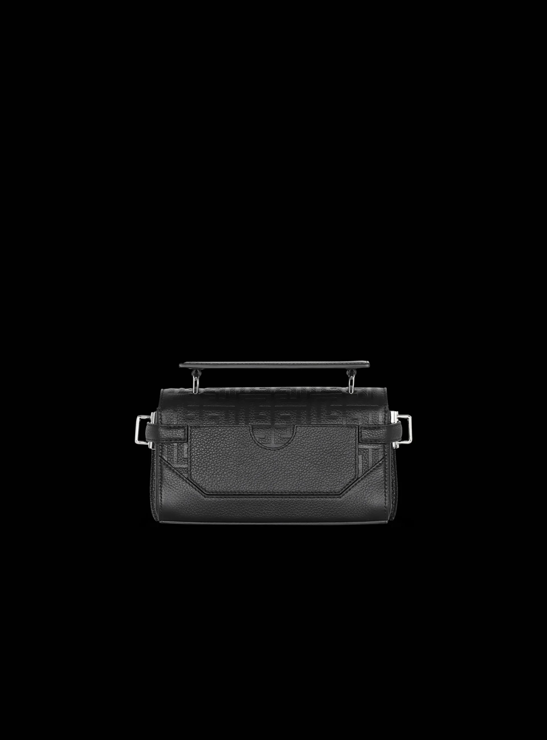 B-Buzz 19 Monogrammed Canvas And Leather Bag-Balmain Discount