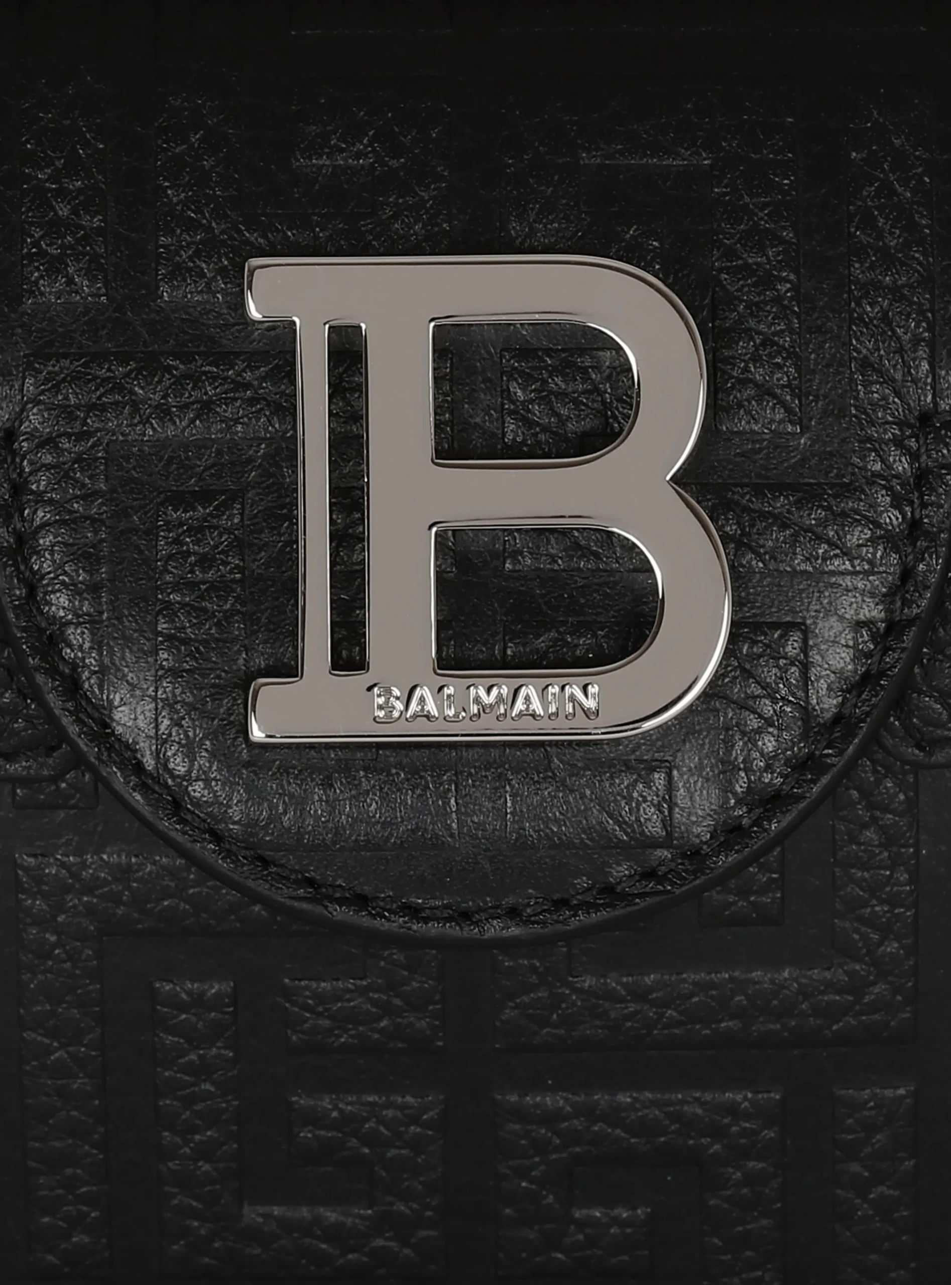 B-Buzz 19 Monogrammed Canvas And Leather Bag-Balmain Discount