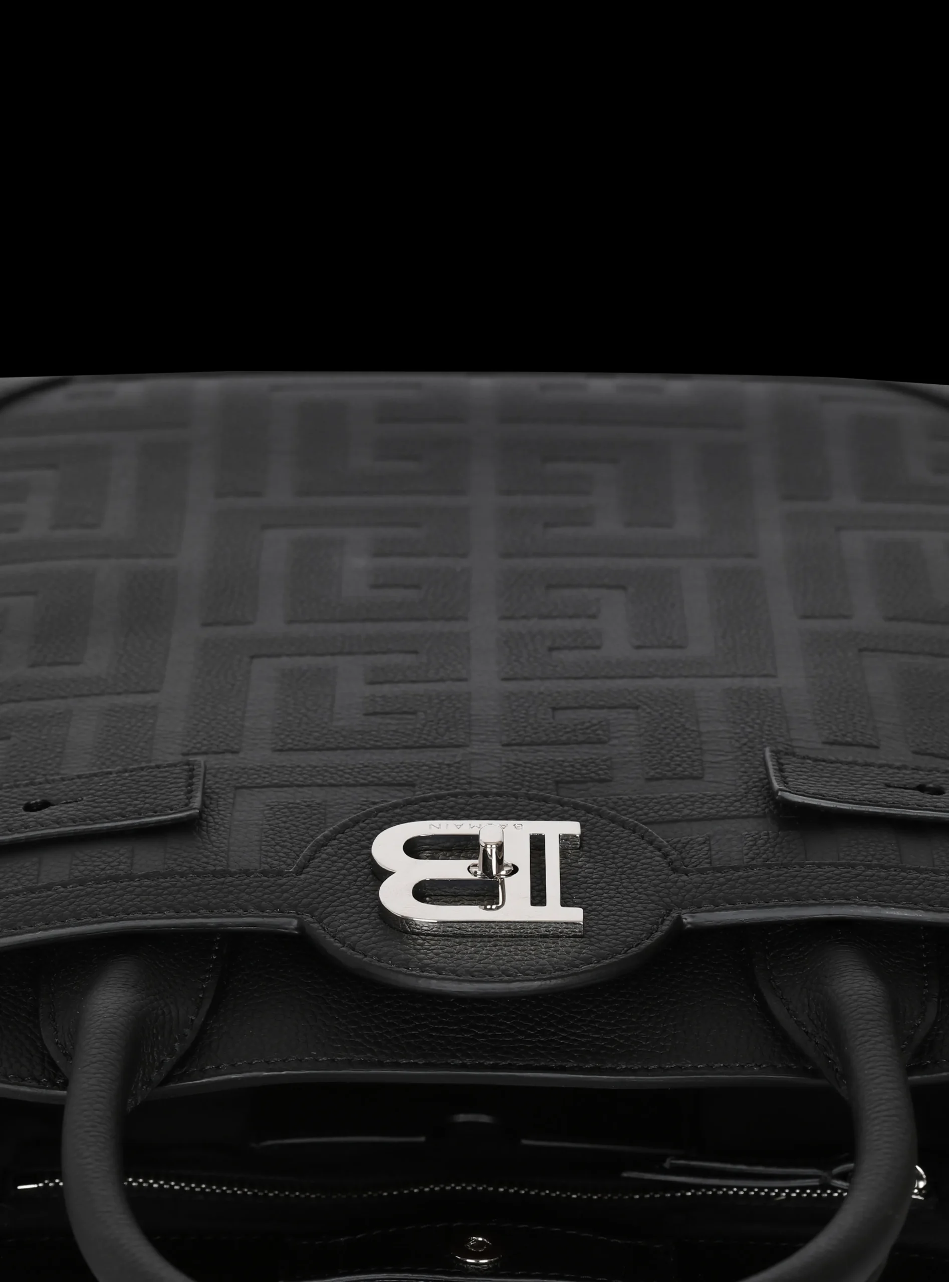 B-Buzz 36 Monogrammed Canvas And Leather Tote Bag -Balmain Outlet