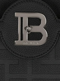 B-Buzz 36 Monogrammed Canvas And Leather Tote Bag -Balmain Outlet