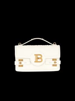 B-Buzz 24 Monogrammed Grained Leather Bag-Balmain Sale